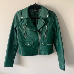 Love tree green leather jacket!